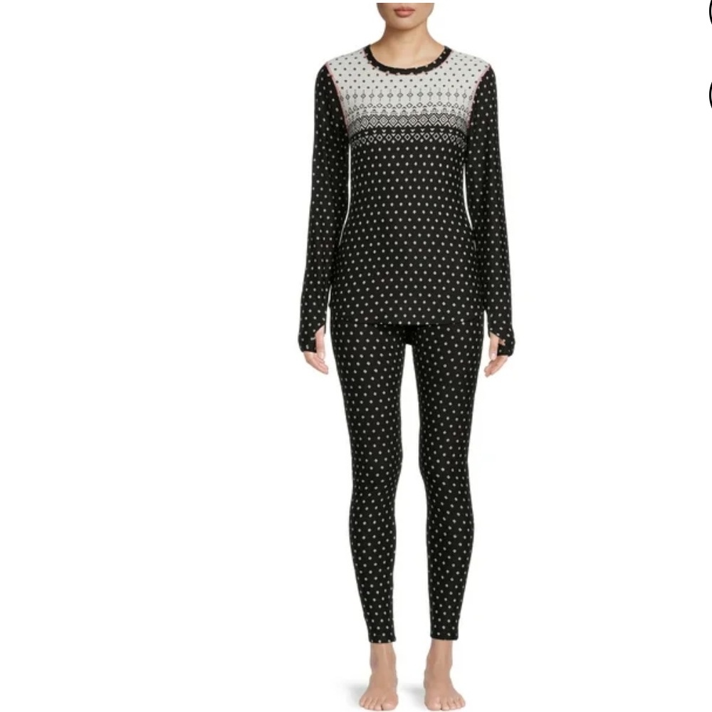 Climate right by cuddledudds women’s large thermal two piece legging’s set.